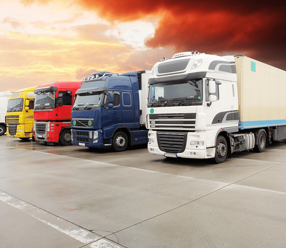 Freight Truck on Highway for Land Transport