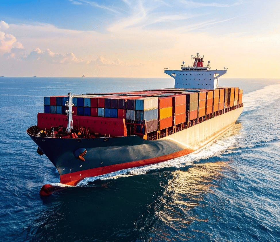 Sea Freight Container Ship at Port